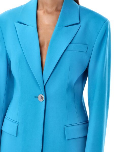 THE ATTICO Turquoise Raffia Blazer for Modern Women