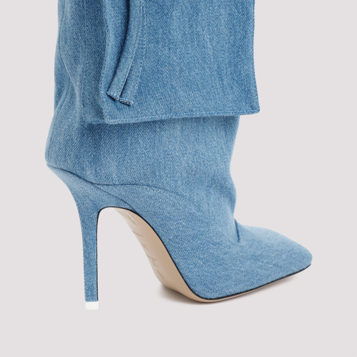 THE ATTICO Blue Cotton and Leather Boots for Women - FW23 Collection