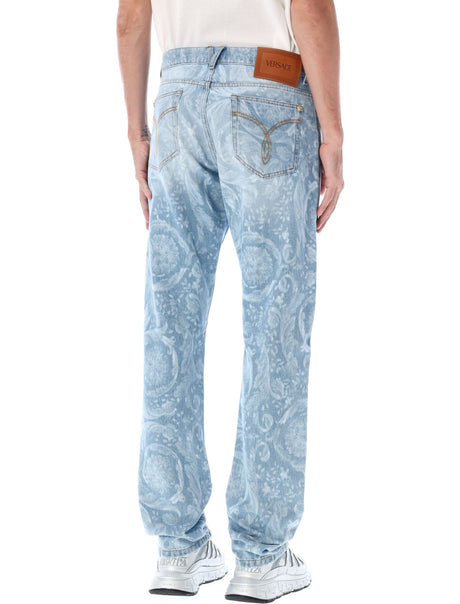 Baroque Jeans VERSACE - Gấm Hoa được thiết kế với eo thường và túi bên cho Nam Giới