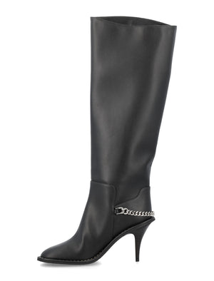 STELLA MCCARTNEY Black Ryder Knee-High Stiletto Boots for Women - FW23 Collection