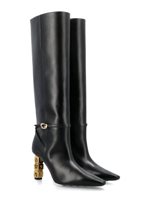 Sculpted Heel Leather High Boot for Women by Givenchy