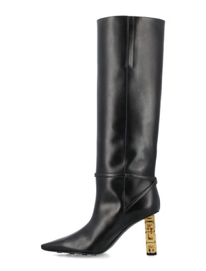 Sculpted Heel Leather High Boot for Women by Givenchy