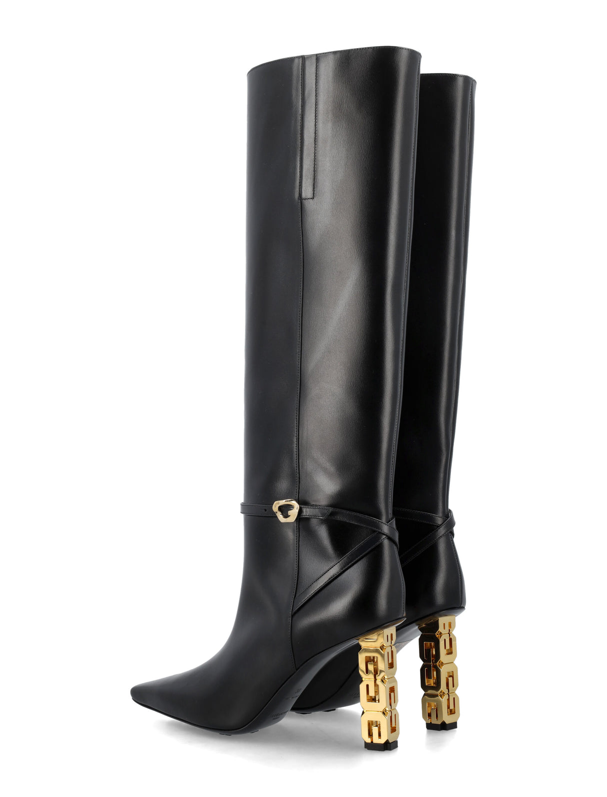 Sculpted Heel Leather High Boot for Women by Givenchy