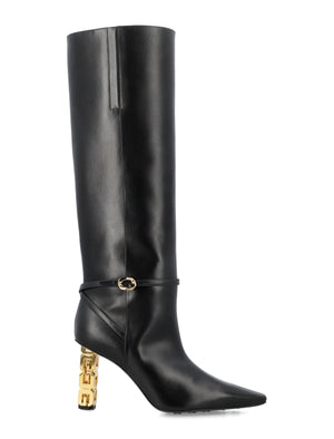 Sculpted Heel Leather High Boot for Women by Givenchy