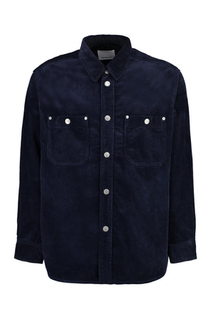 ISABEL MARANT Blue Wool Overshirt for Men - FW23