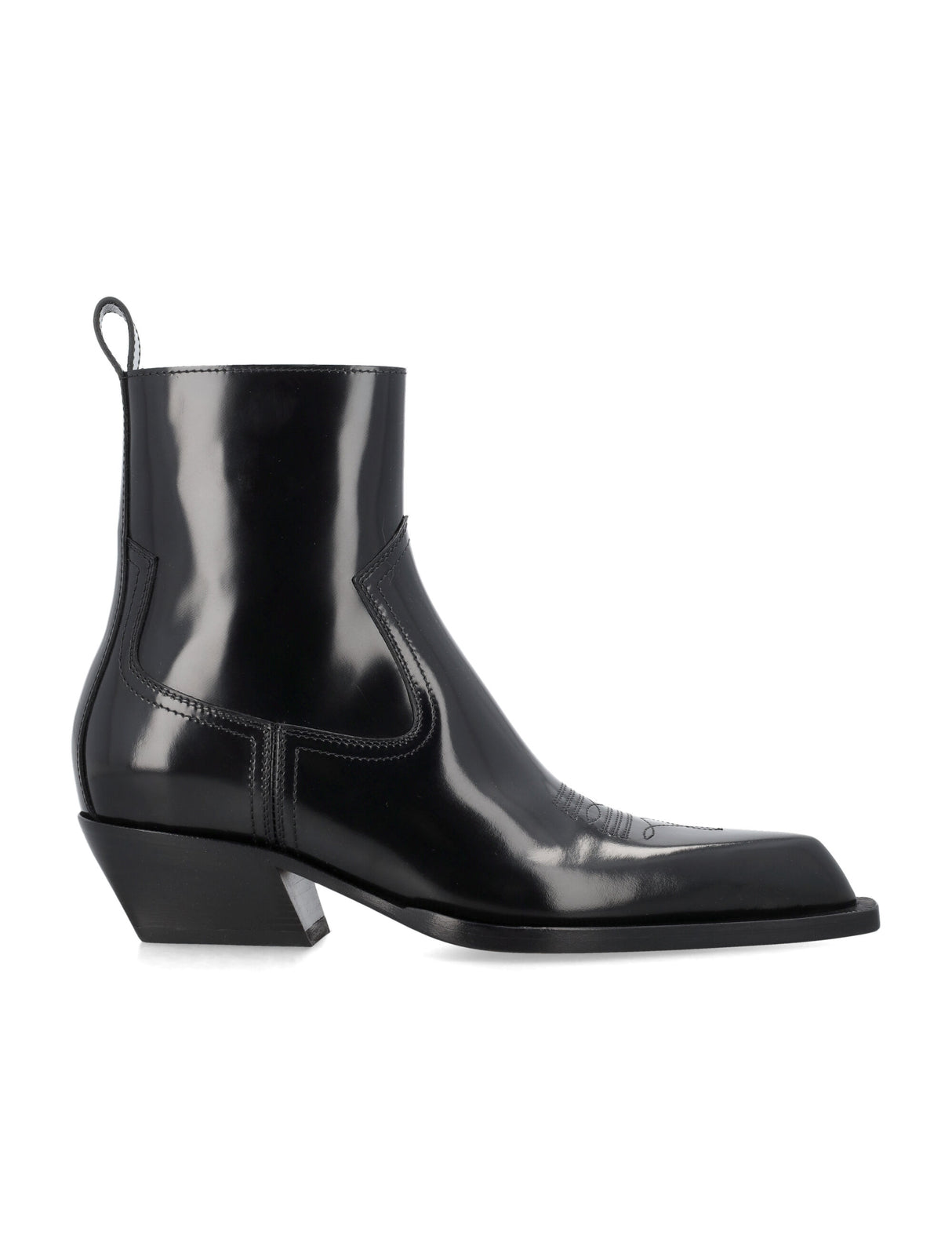 OFF-WHITE Western Blade Ankle Boots for Women in Black