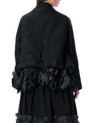 Áo khoác hoa Jaquard cho nữ - Mẫu hoạ tiết đen FW23