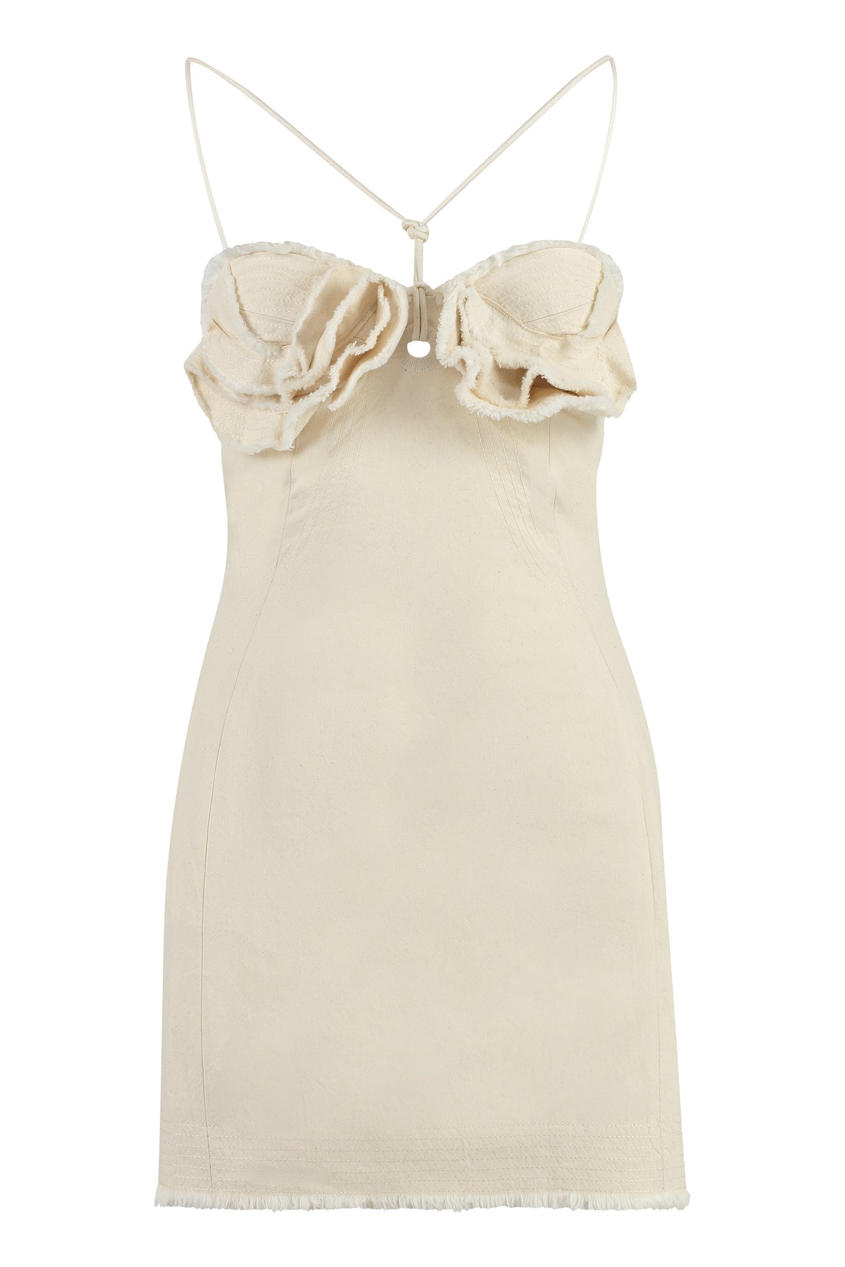 Váy Mini Ruffle Sweetheart Cotton cho Nữ - Xuân/ Hè '24