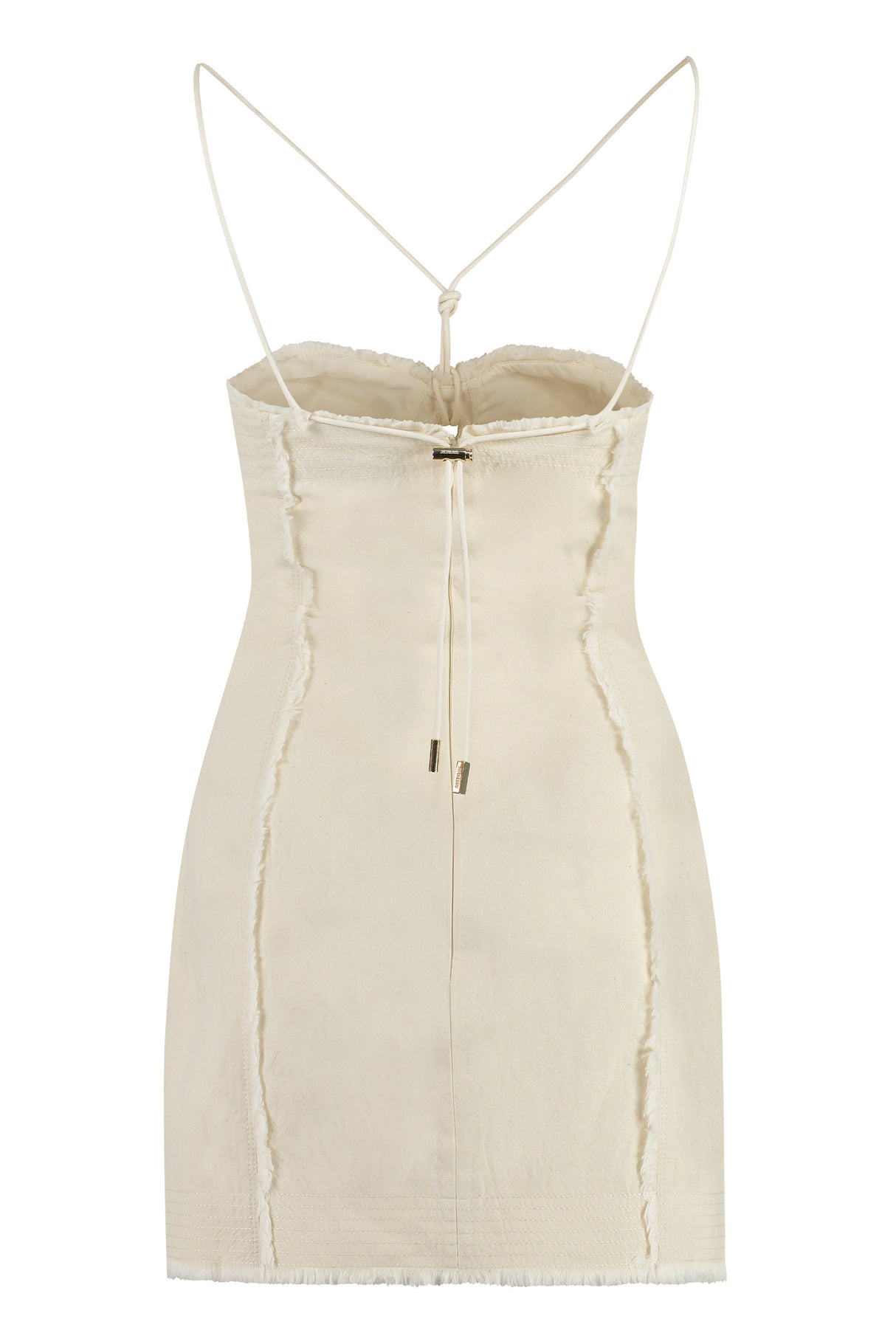 JACQUEMUS "Sweetheart Ruffle Mini-Dress in Cotton for Women - Spring/Summer '24"