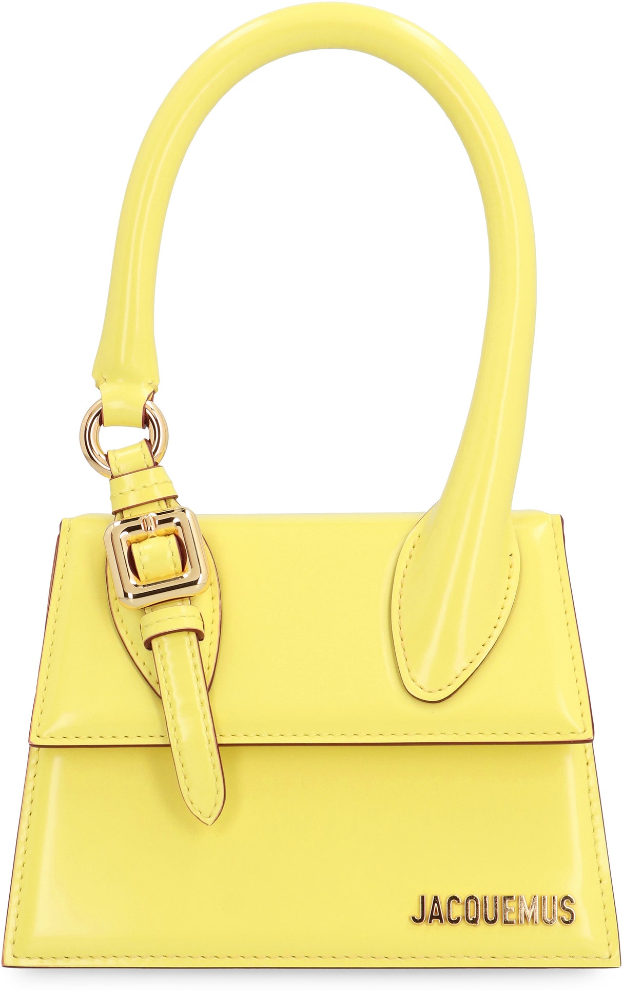 JACQUEMUS Mini Leather Handbag with Decorative Buckle