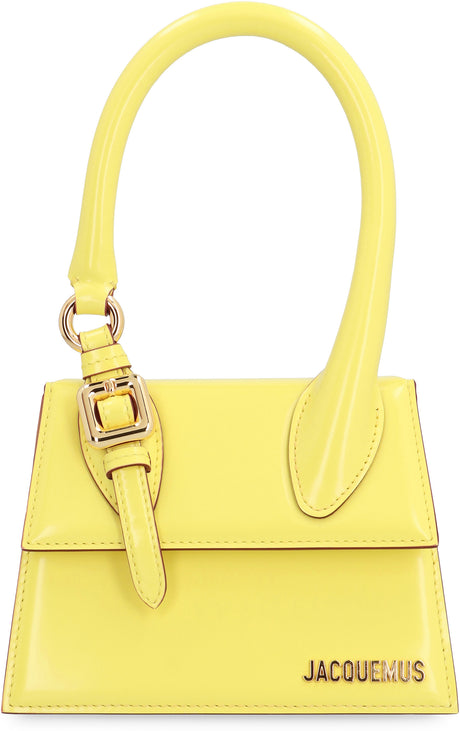 JACQUEMUS Mini Leather Handbag with Decorative Buckle