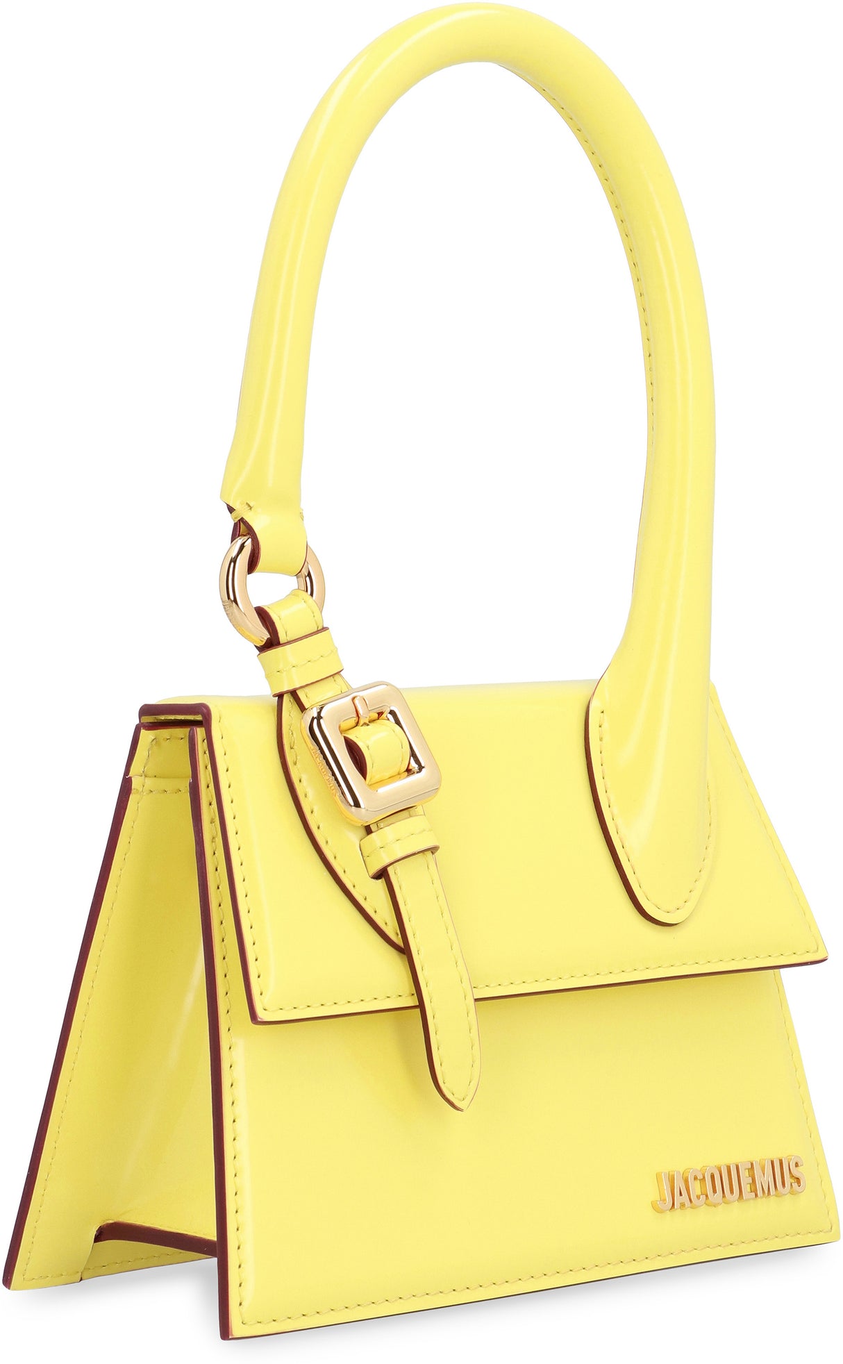 JACQUEMUS Mini Leather Handbag with Decorative Buckle