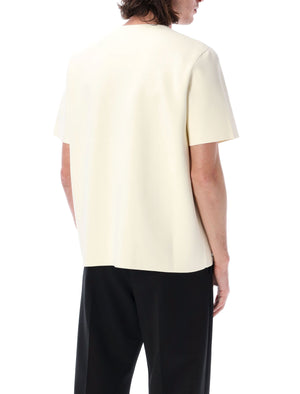 JIL SANDER Mens Superfine Viscose Interlock Knit T-Shirt in White