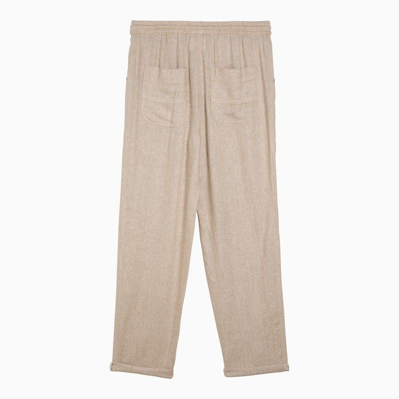 ISABEL MARANT ETOILE ÉCRU Silk Trousers for Women - SS24 Collection