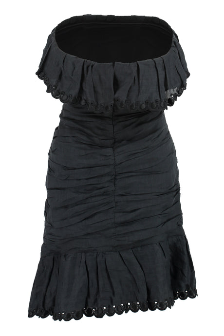 ISABEL MARANT Off-the-Shoulder Ruffle Dress in Black - SS23 Collection