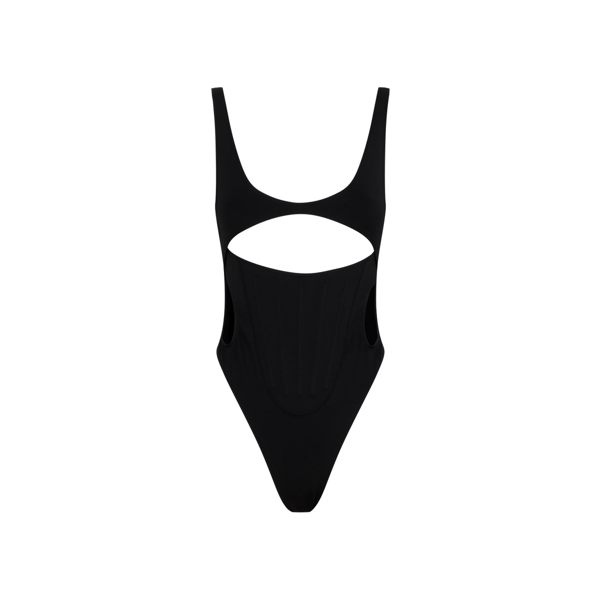 MUGLER Black Polyamide Swimsuit for Women – SS23 Collection