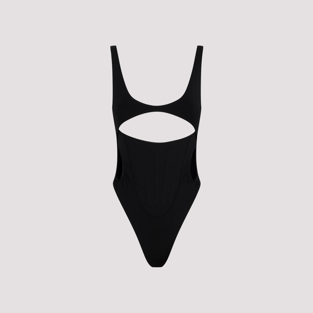 MUGLER Black Polyamide Swimsuit for Women – SS23 Collection