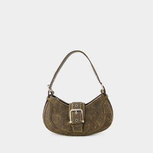 OSOI Chic Brown Leather Hobo Shoulder Bag