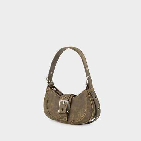 OSOI Chic Brown Leather Hobo Shoulder Bag