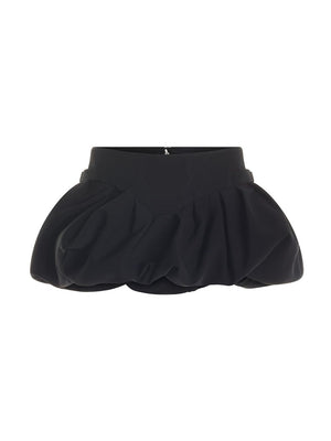 MUGLER Black Micro Bubble Skirt for Women FW23