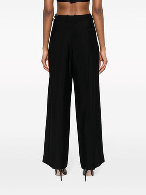 MUGLER Elegant Black Cut-Out Trousers for Women from FW23 Collection