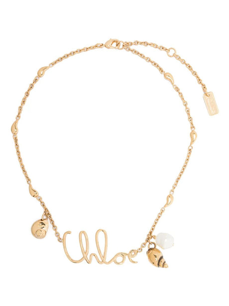 CHLOÉ Adjustable Brass Shells Necklace for Men