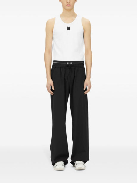 MSGM Floor-Length Lounge Pants with Elastic Waist for Women