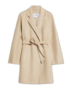 MAX MARA Short Cashmere Dressing Gown Jacket with Kimono Sleeves and Matching Belt