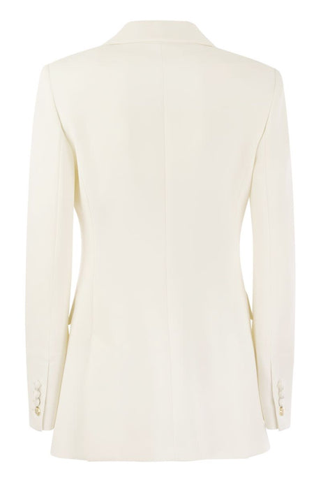 MAX MARA Elegant White Tuxedo Jacket for Women - SS24