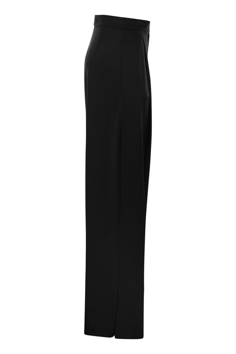 MAX MARA Silk Flare Trousers - High-Waisted Wide Leg Design for Women