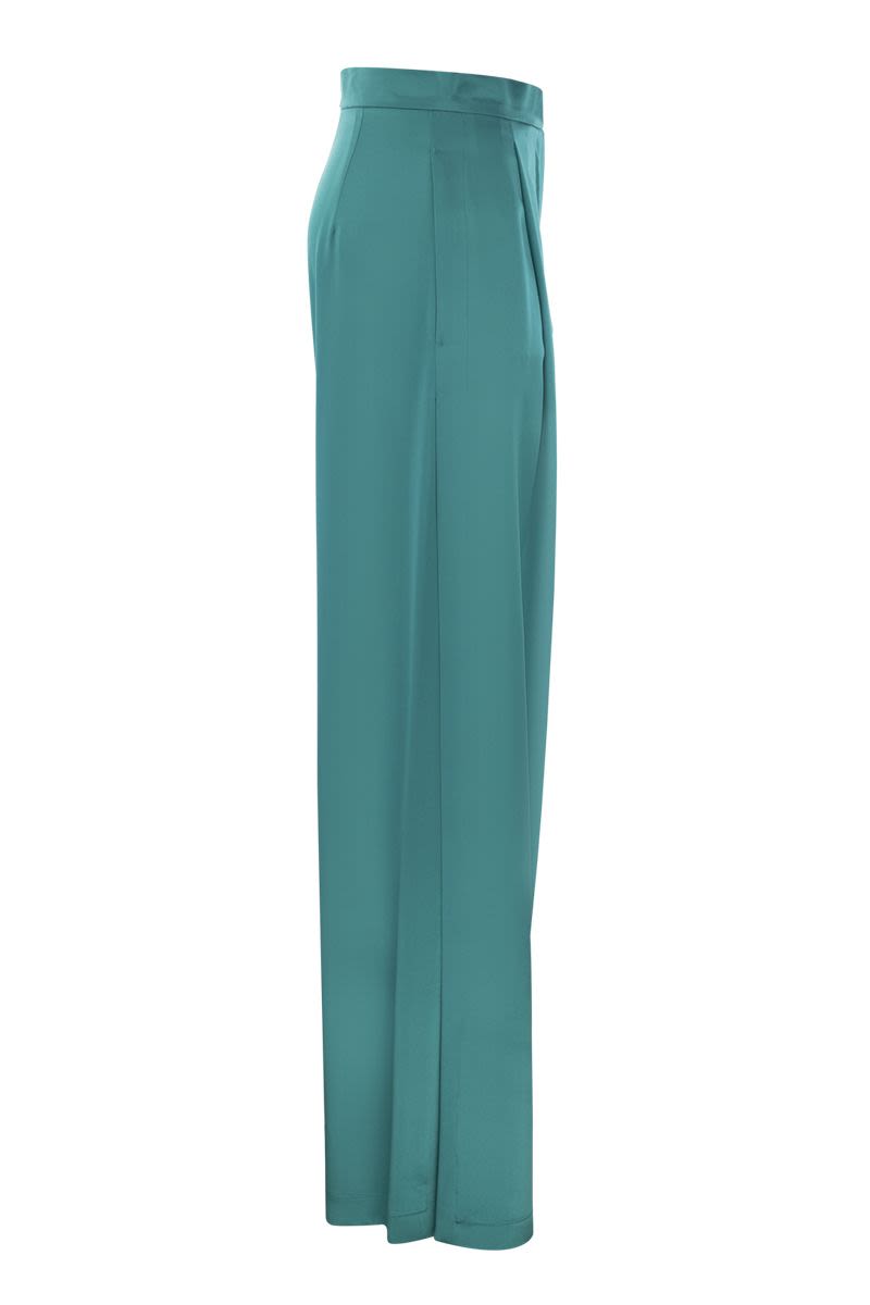 MAX MARA Silk Flare Trousers - High-Waisted Wide Leg Design for Women