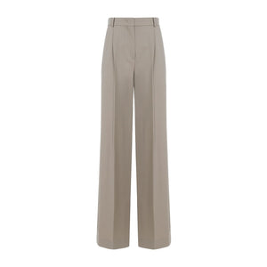 MAX MARA Nude & Neutrals Wool Wide Leg Pants for Women