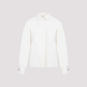 MAX MARA White Wool Shirt Jacket for Women - SS24 Collection