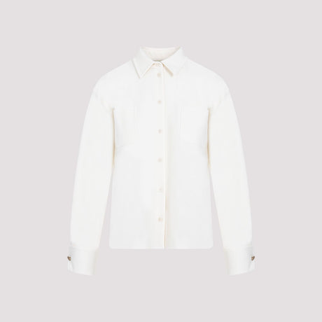 MAX MARA White Wool Shirt Jacket for Women - SS24 Collection