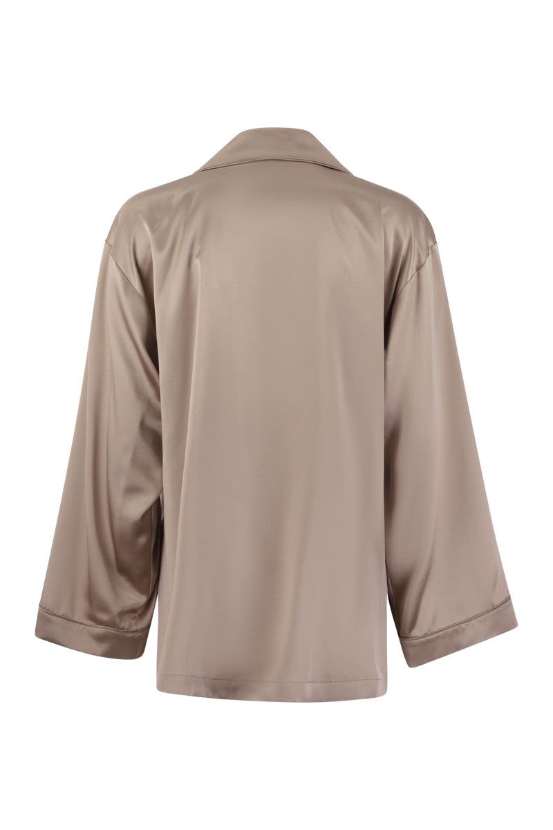 MAX MARA Silk Satin Pajama Shirt