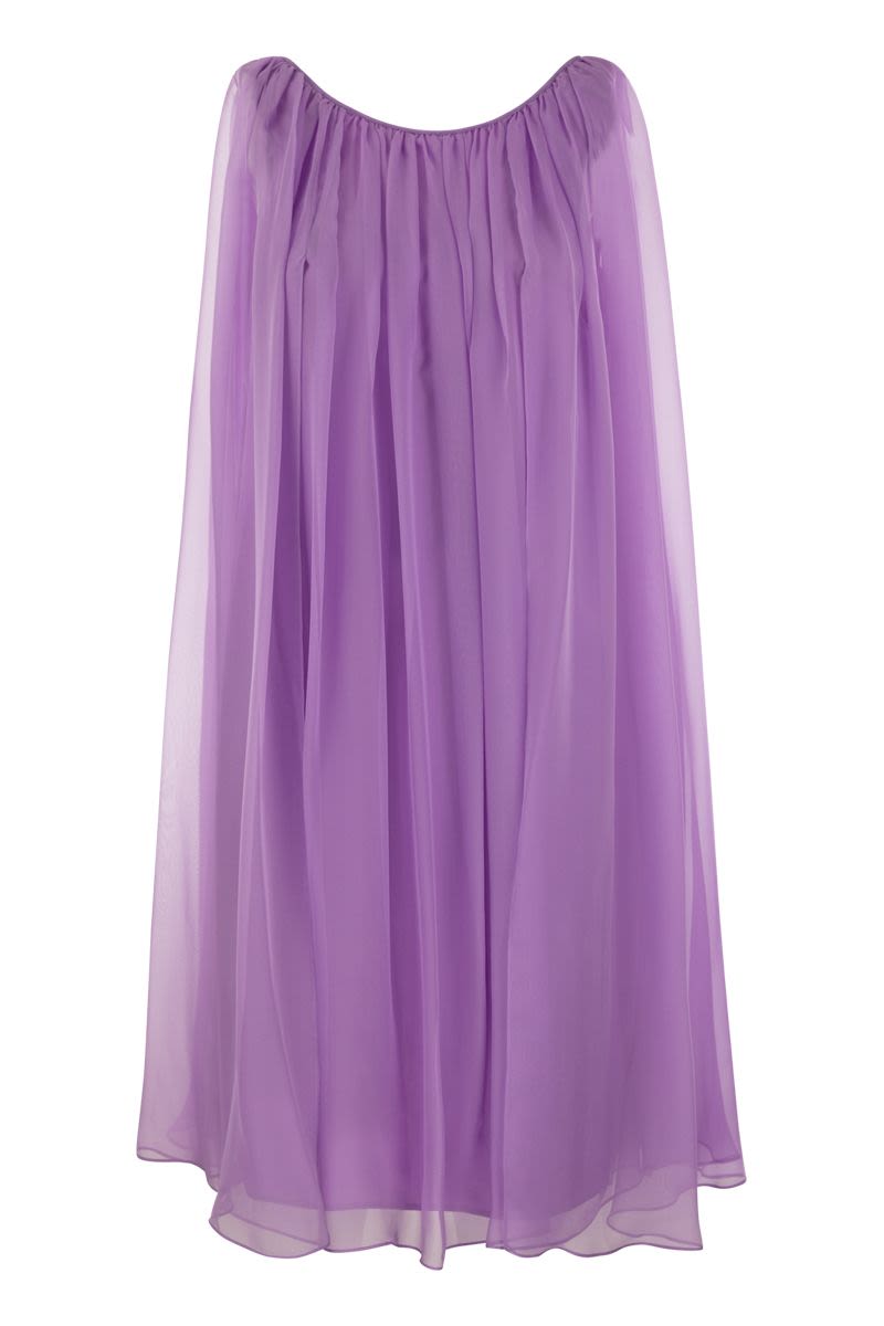 MAX MARA Breezy and Beautiful Silk Chiffon Flared Dress