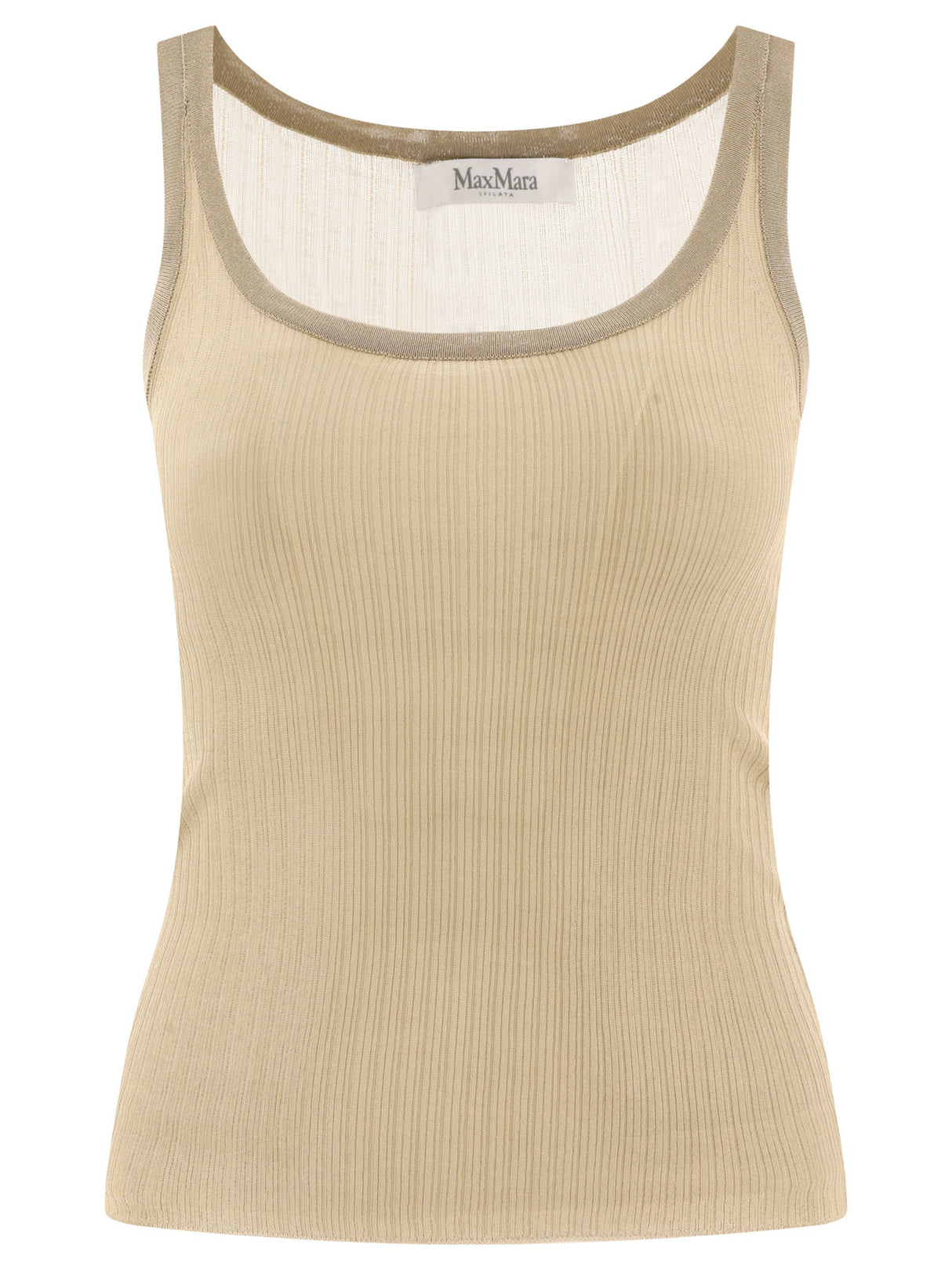 MAX MARA Ribbed Silk Tank Top