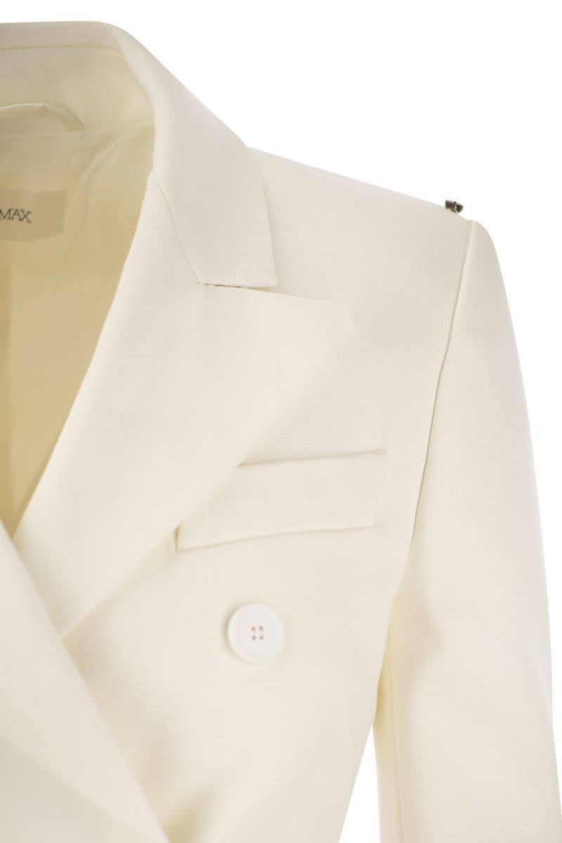 MAX MARA SPORTMAX Women's Double-Breasted Fitted Jacket in White - SS24 Collection