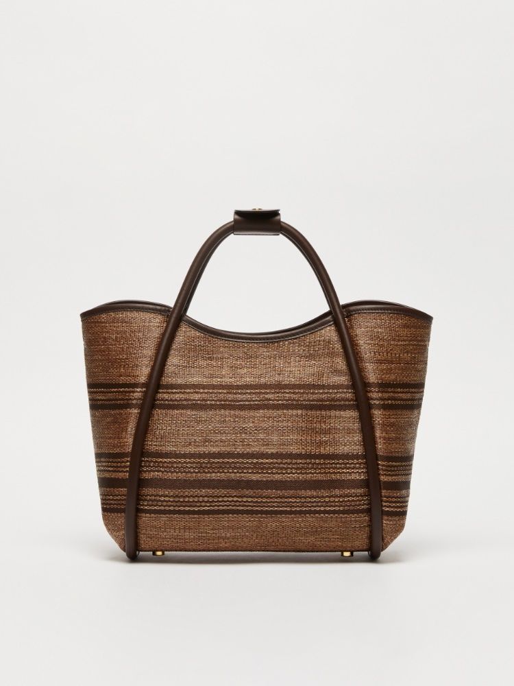 MAX MARA Elegant Brown Striped Handbag for Women - SS24 Collection