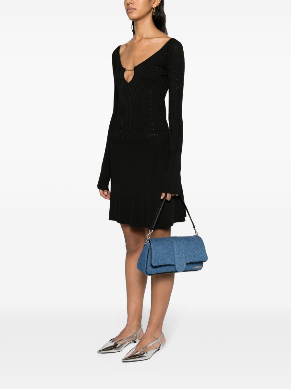 JACQUEMUS Stylish Blue Leather Shoulder Bag for Women