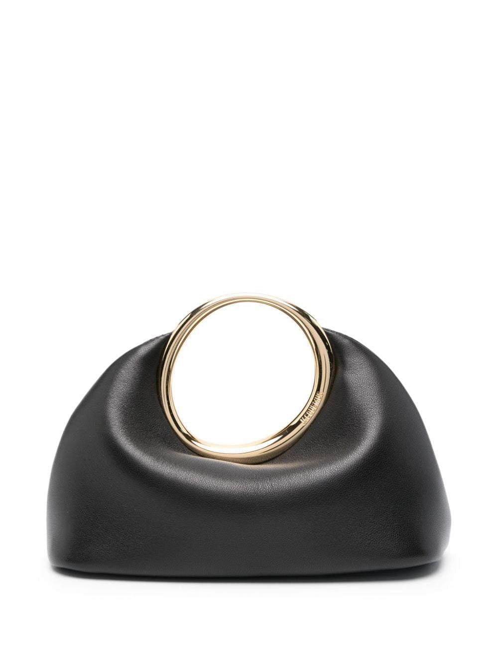 JACQUEMUS Elegant Mini Black Lambskin Pouch