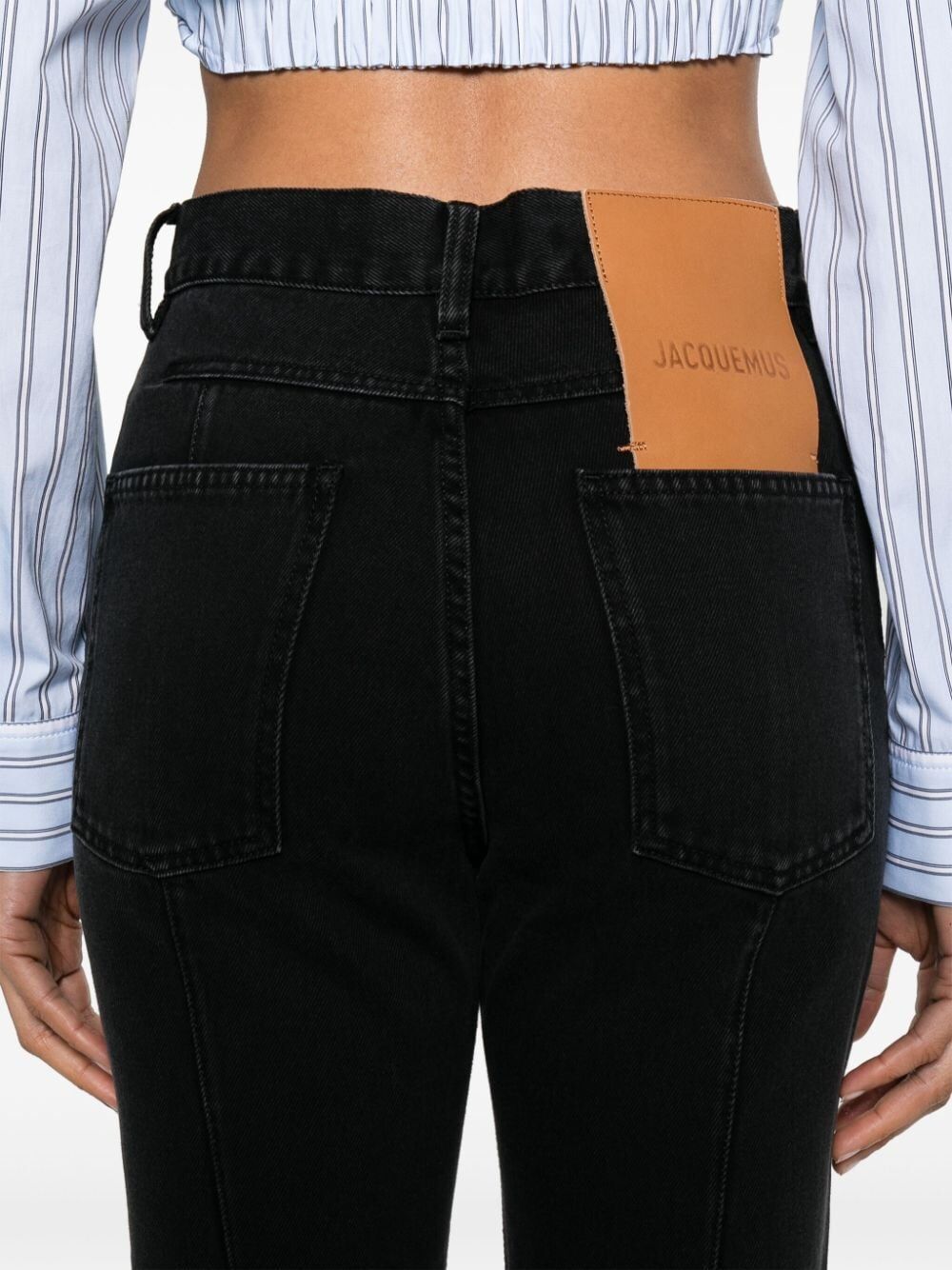 JACQUEMUS Mini Cropped Jeans in Sustainable Cotton Blend