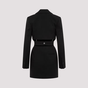 JACQUEMUS Black Wool Mini Dress for Women for SS24