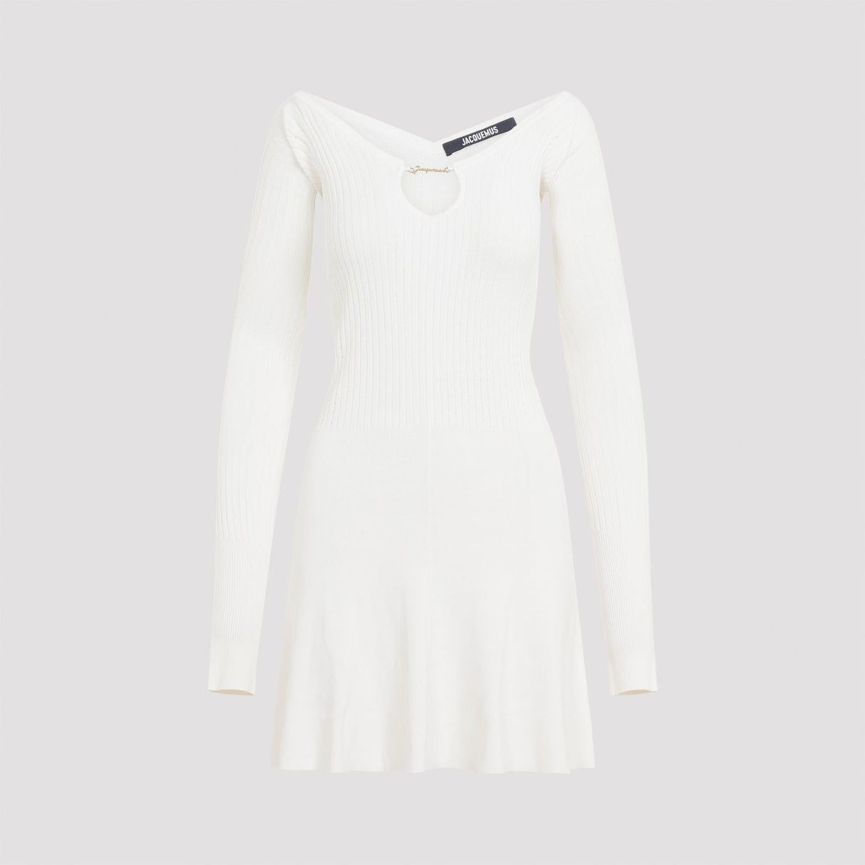 JACQUEMUS Chic Long Sleeve Scalloped Mini Dress for Women