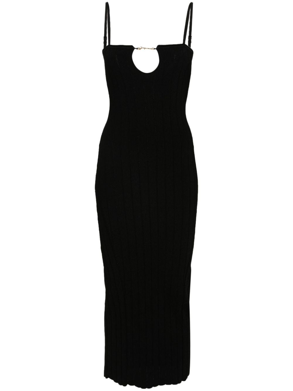 JACQUEMUS Adjustable Spaghetti Strap Bodycon Mini Dress