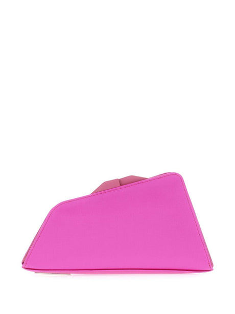 THE ATTICO Mini Satin Clutch with Kiss-Lock Fastening