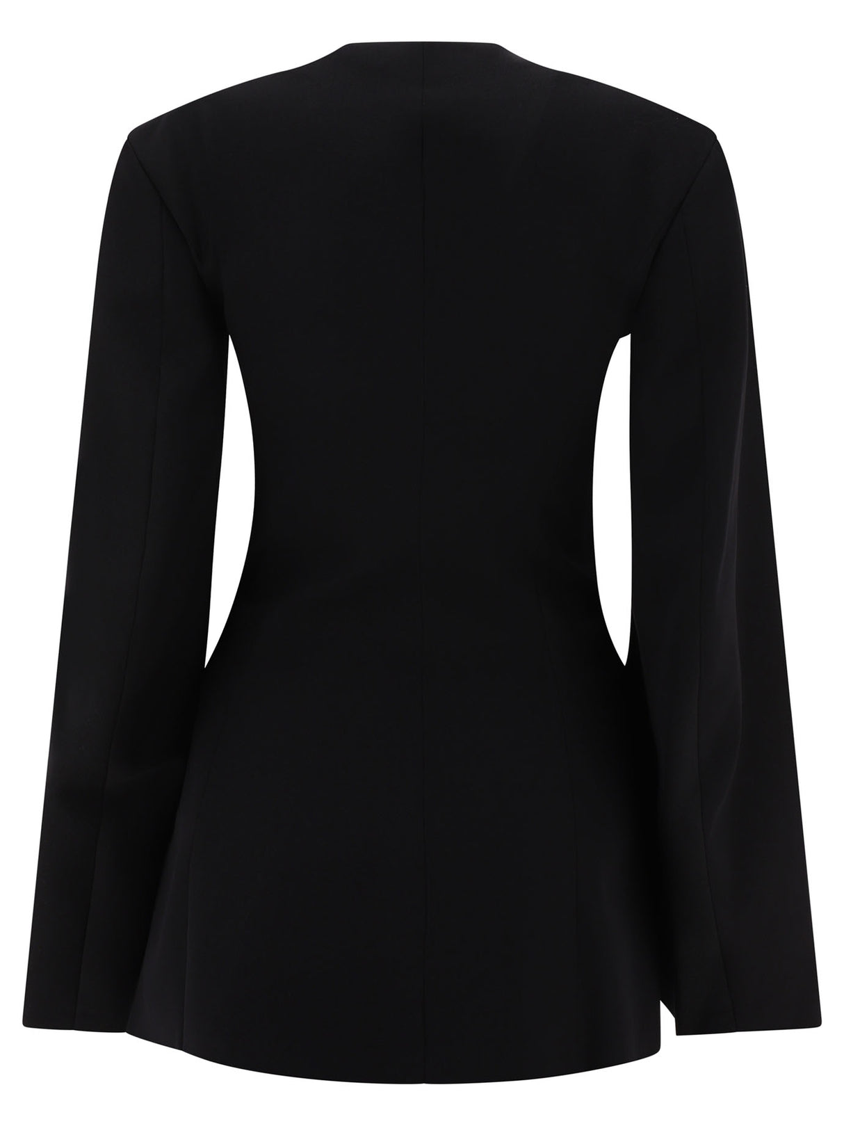 THE ATTICO Slim Fit Wool Mini Dress with Silver-Tone Two-Way Zip Closure for Women - SS24