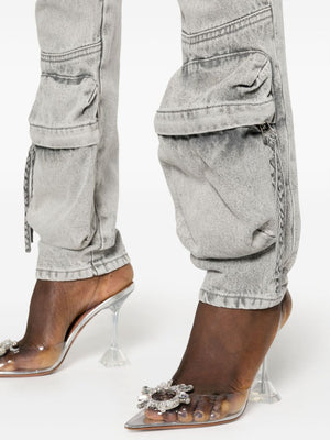 THE ATTICO Gray Denim Jeans for Women - 24SS Season