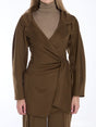 MAX MARA Wrap-Over Jacket with Sash Tie - Regular Fit