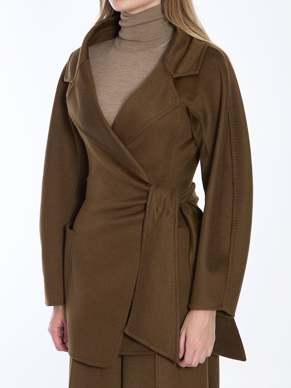 MAX MARA Wrap-Over Jacket with Sash Tie - Regular Fit